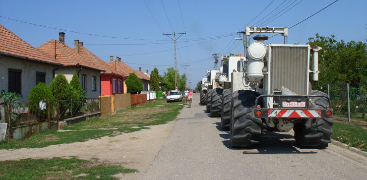 3-D seismic survey in Hungarian village